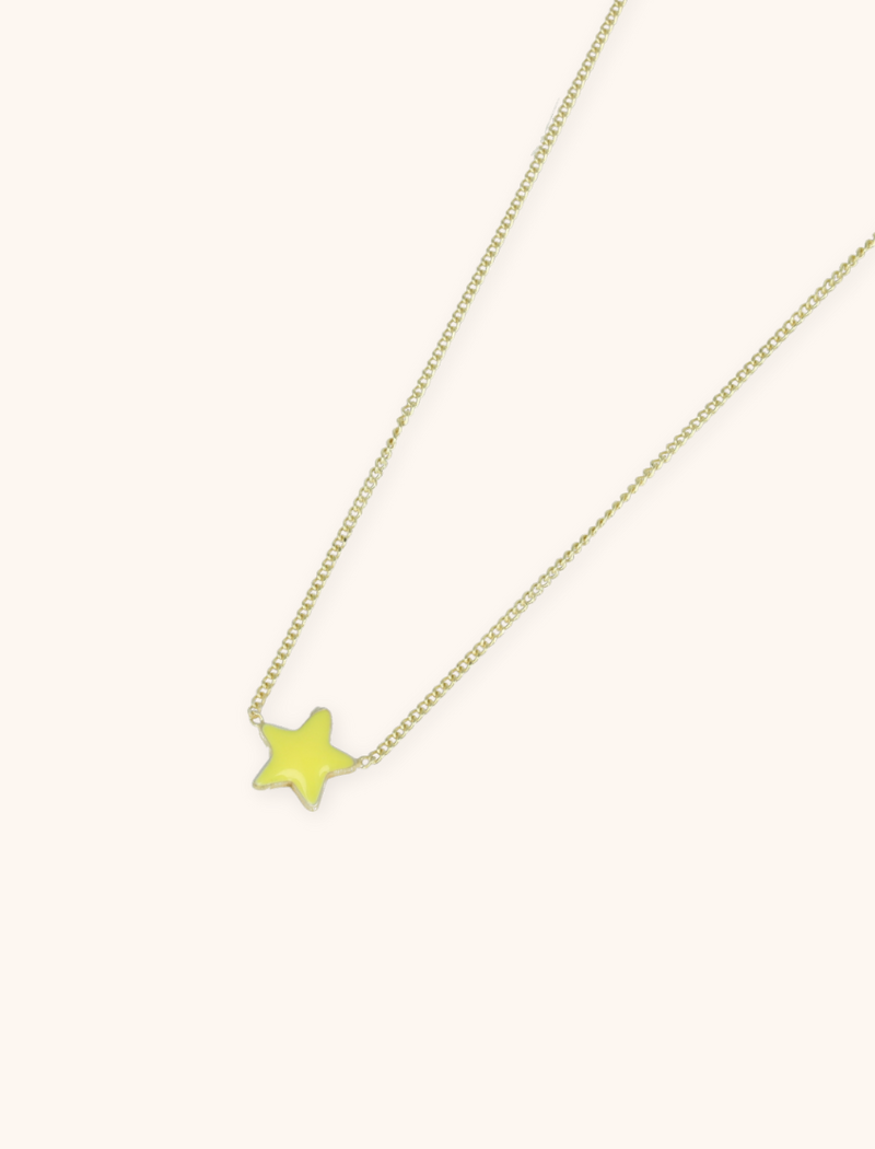 Symbol necklace star yellow