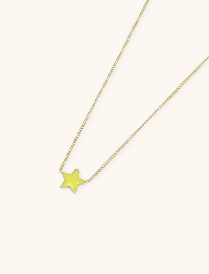 Symbool ketting ster geel