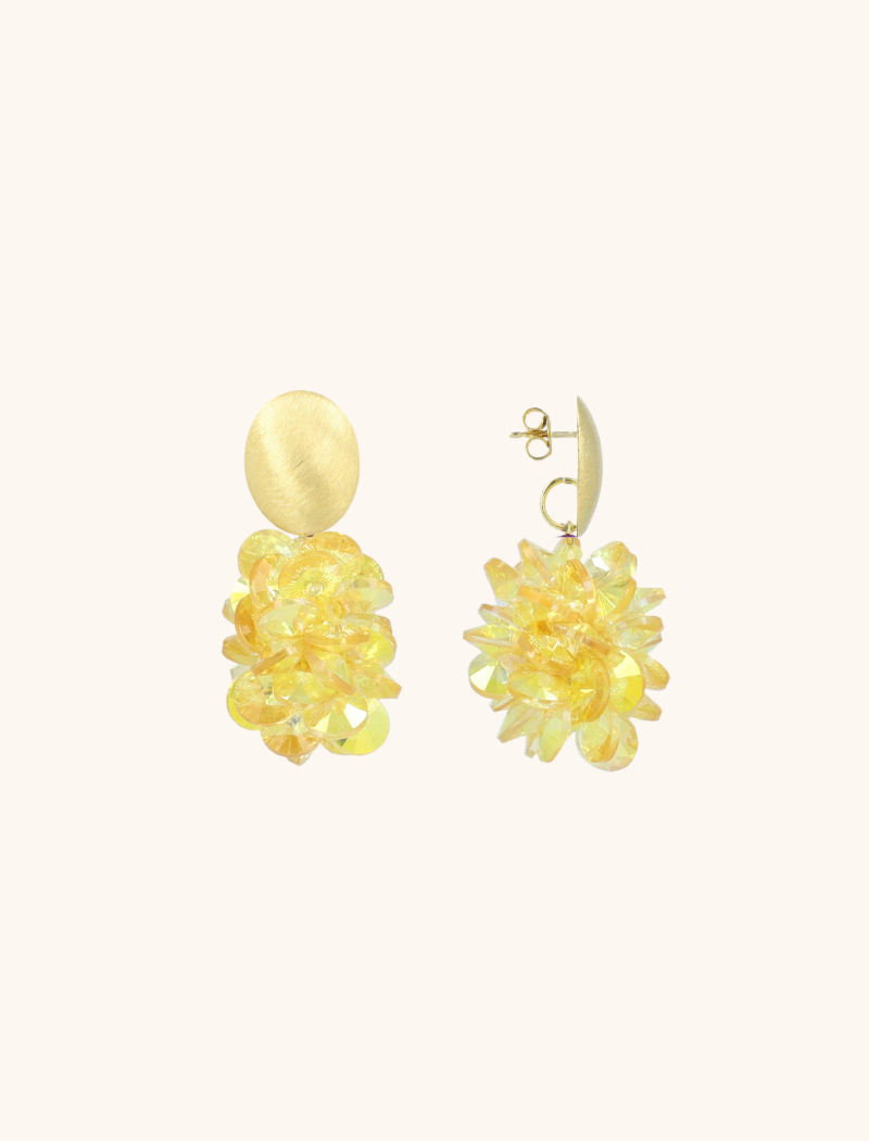 Sunflower Holo Oorbellen Crystal Grape Sam