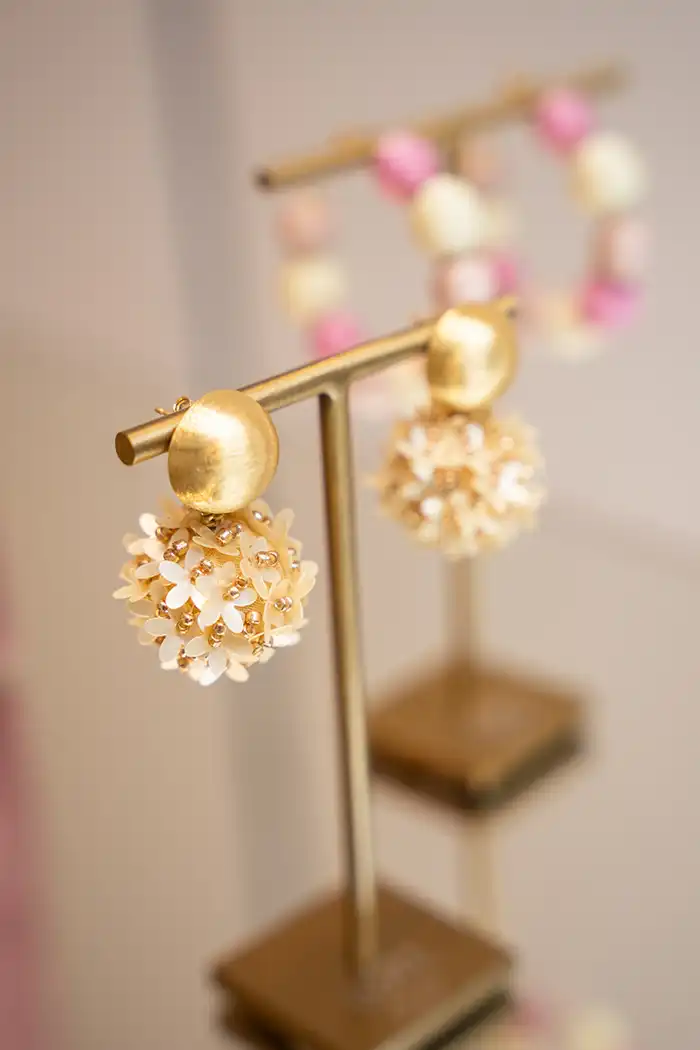 Champagne Earrings Daisy Globe M Flowerlott-theme.productDescriptionPage.SEO.byTheBrand
