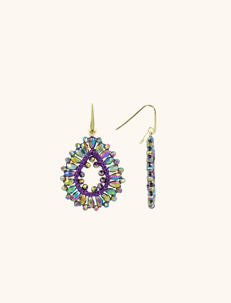 Disco Purple Earrings Robin