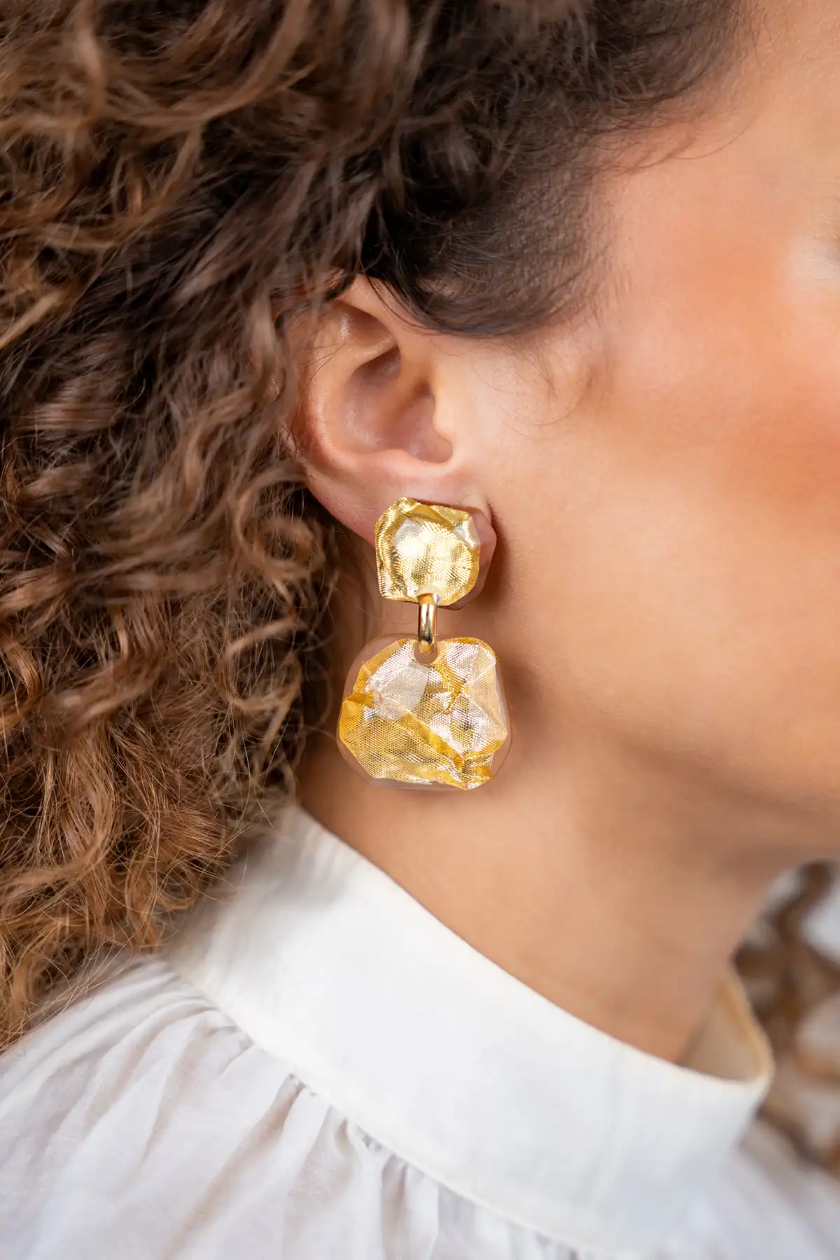 Gold Leaves Oorbellen Lyra Double M