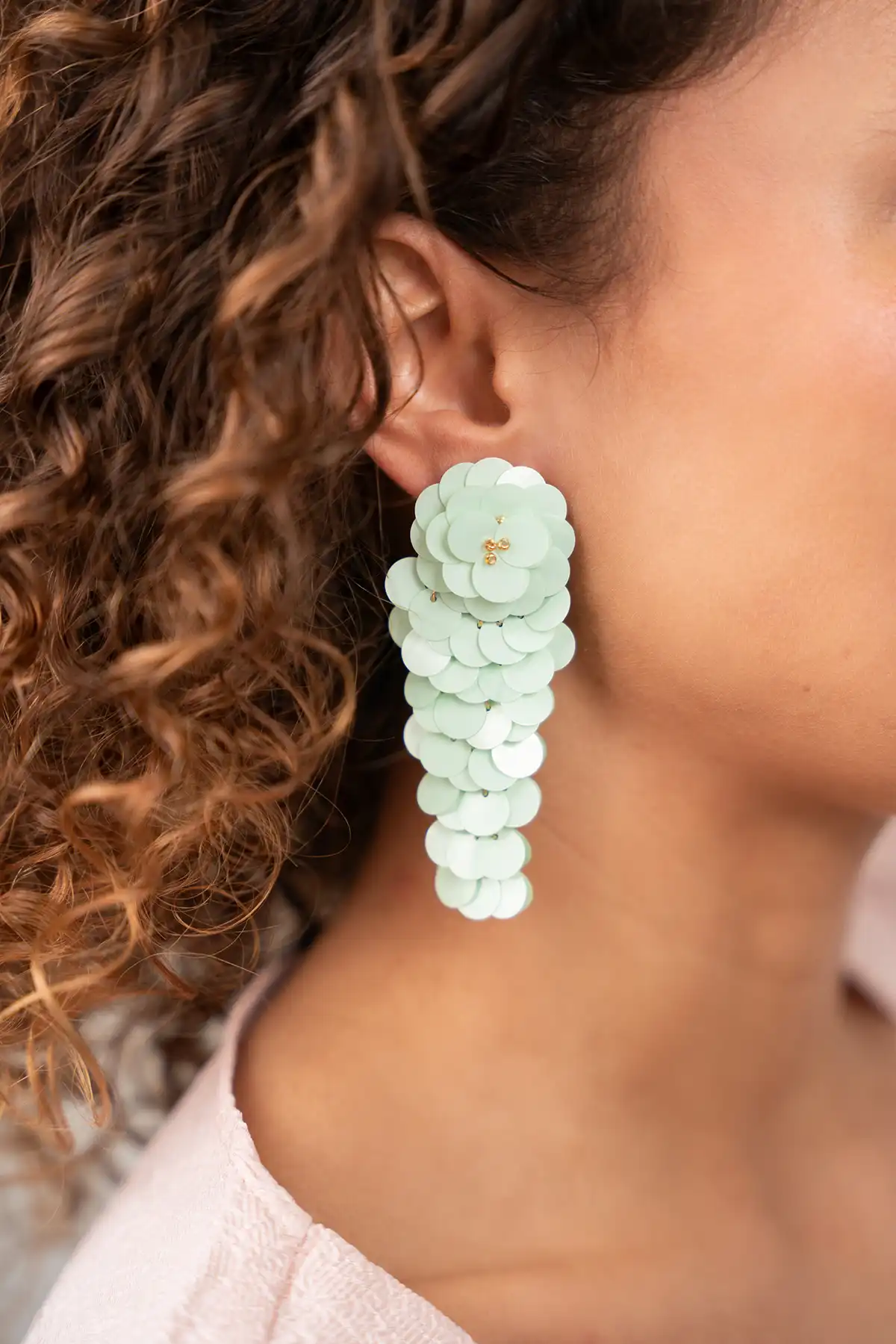 Mint Earrings Linde Sequin Waterfall L  lott-theme.productDescriptionPage.SEO.byTheBrand