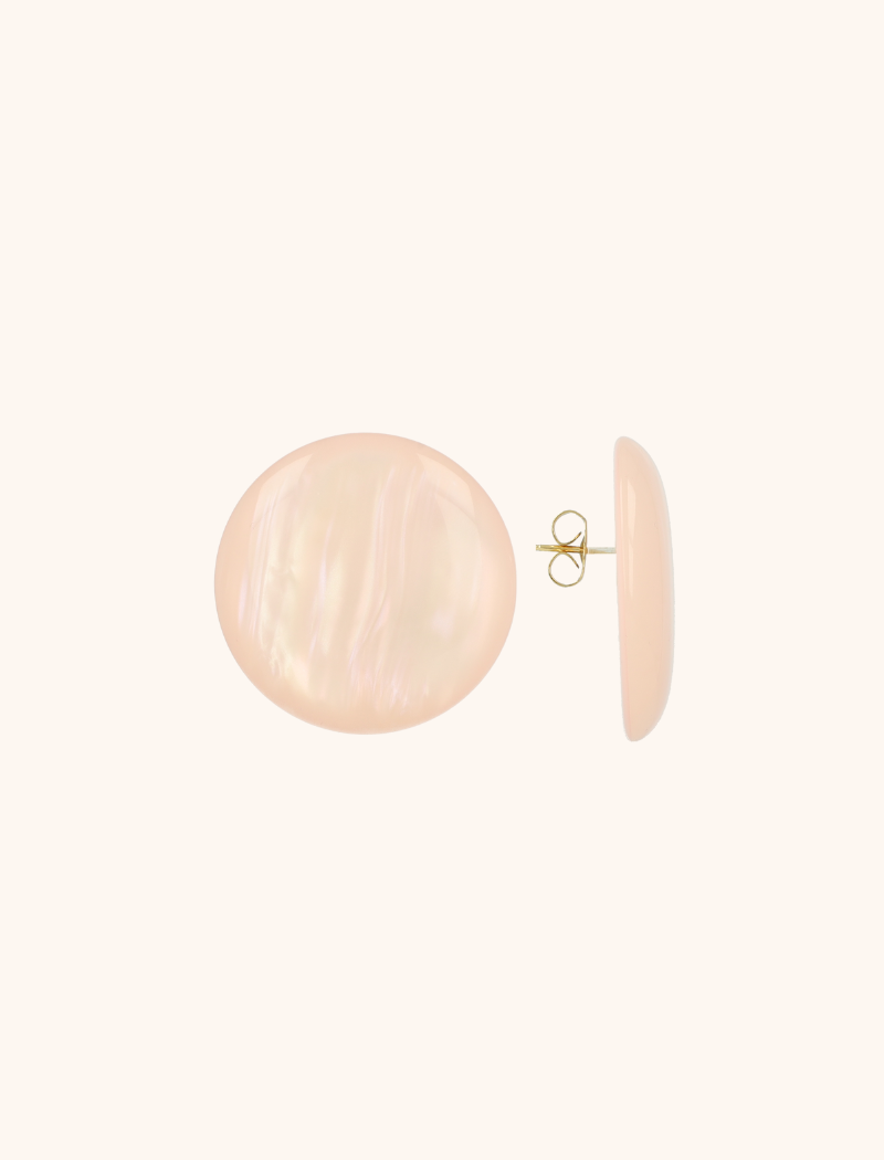 Holographic Pink Earrings Dee Circle L  