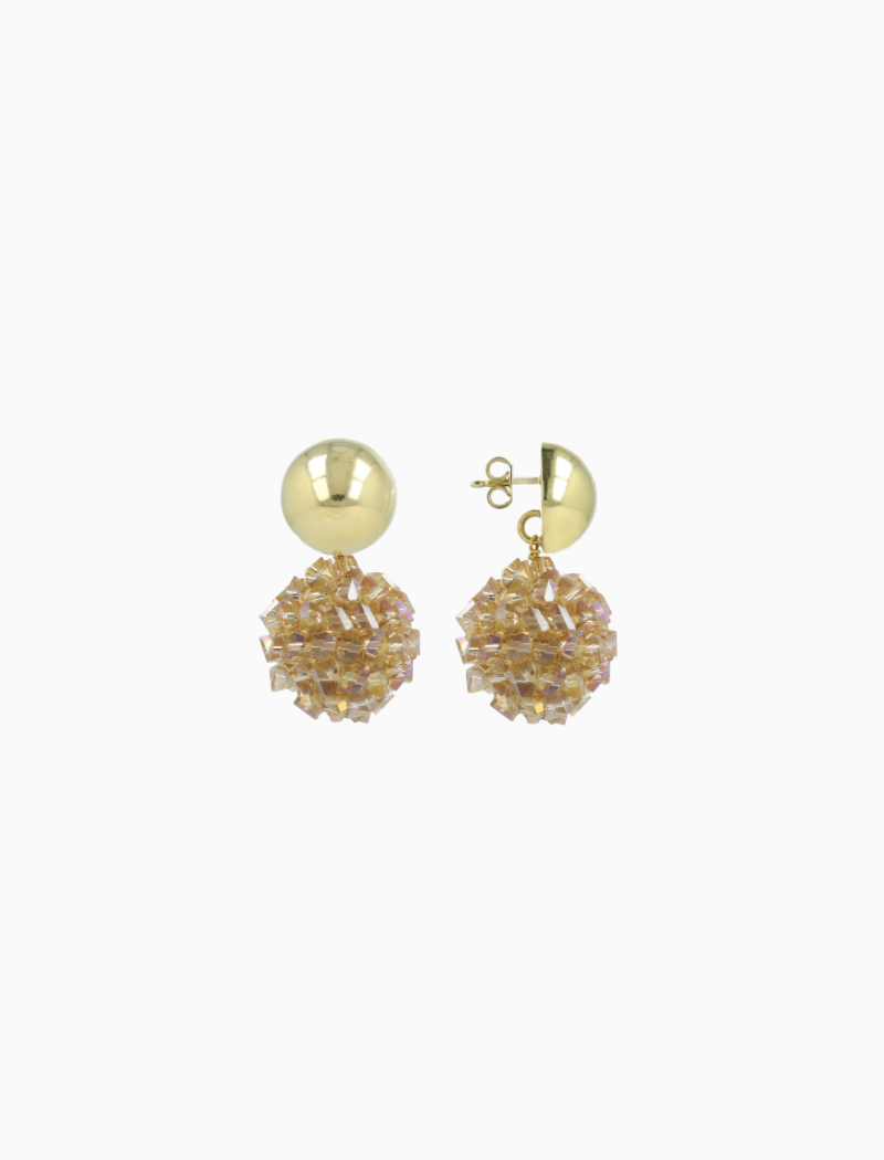 Champagne Earrings Globe S Raw