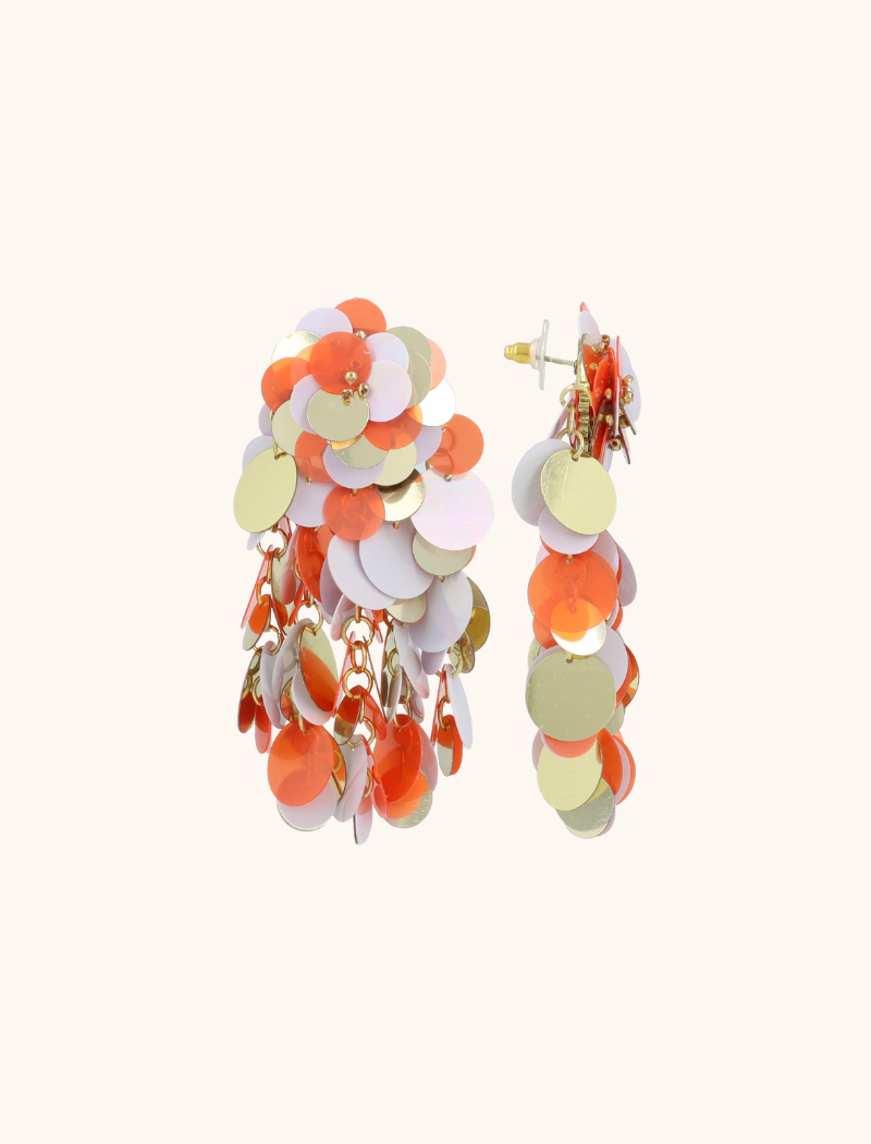 Rode Oorbellen Sequin Wild Waterfall Mira