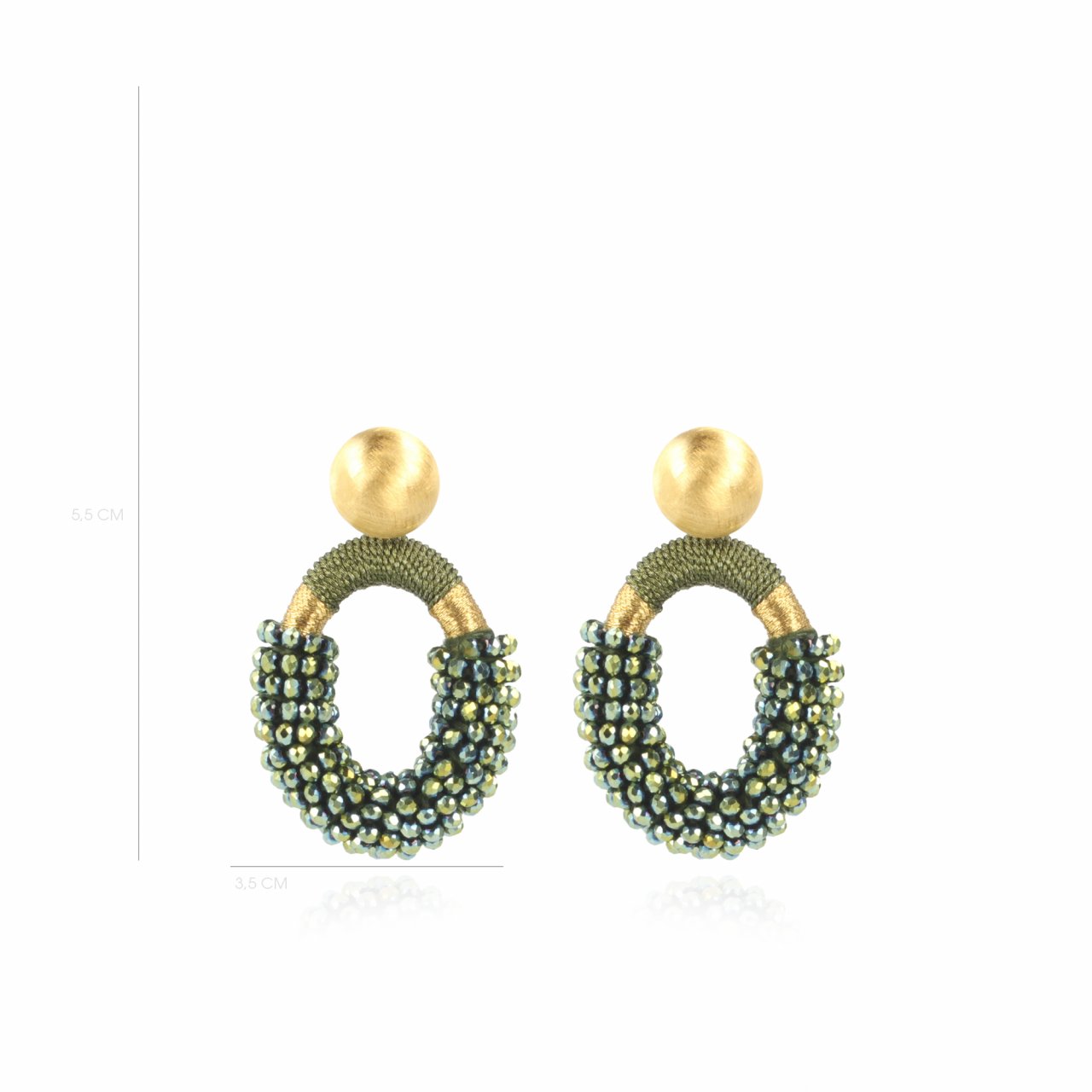 Groene Oorbellen Yara Ovaal Mlott-theme.productDescriptionPage.SEO.byTheBrand