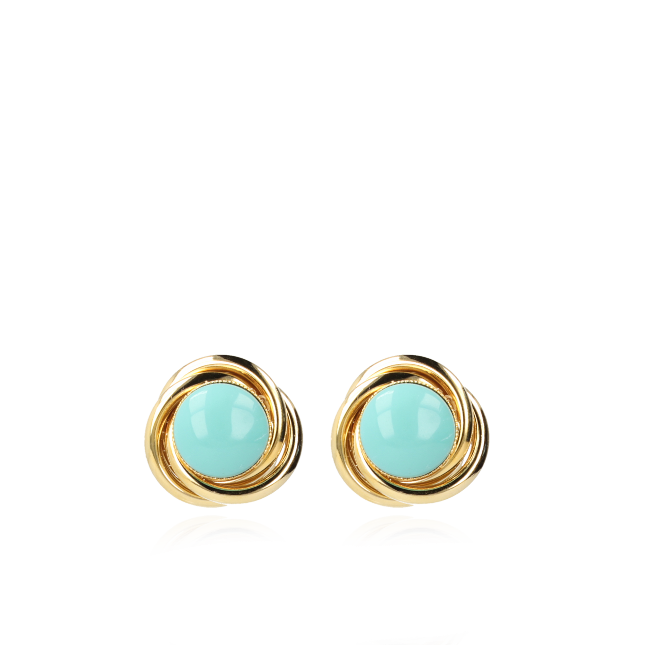 Classic Oorbellen Vintage Button Clips Azul