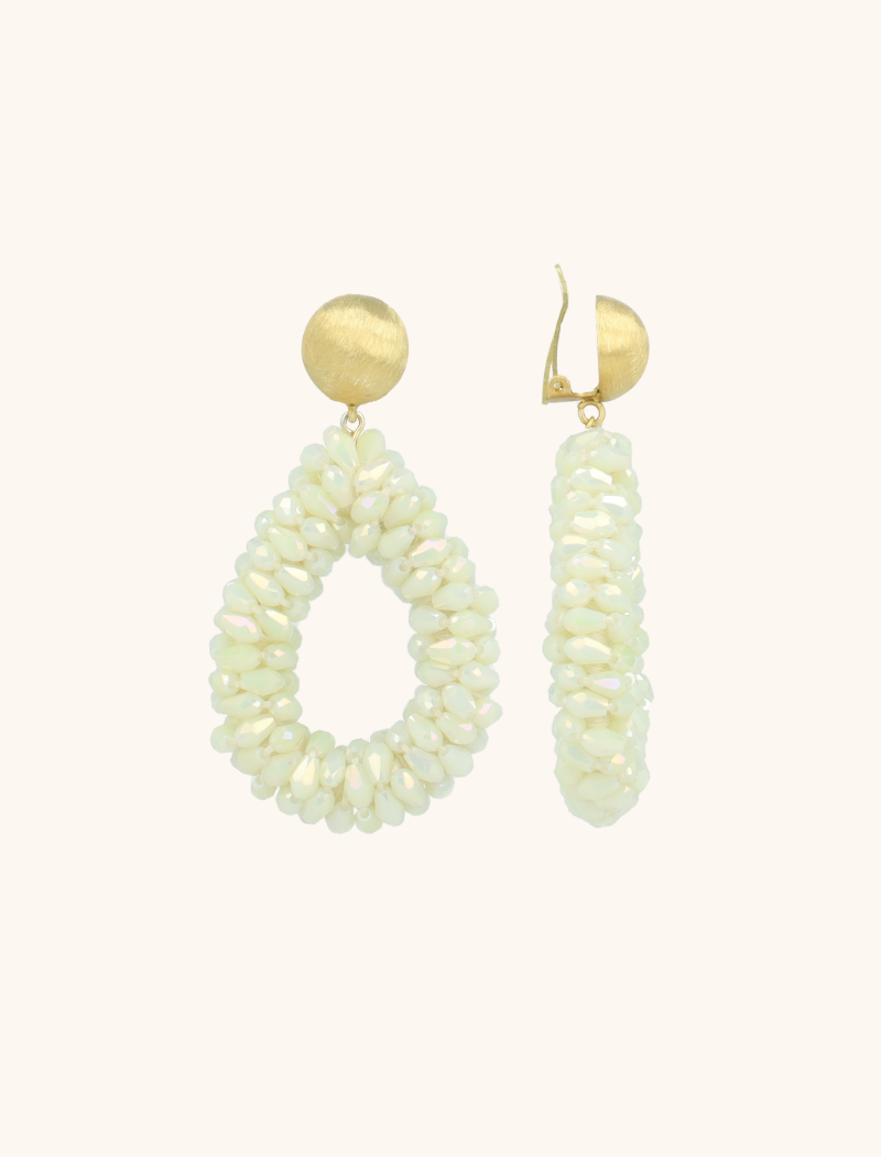 Ivoor Oorbellen Anne Druppel L Marquis Clip