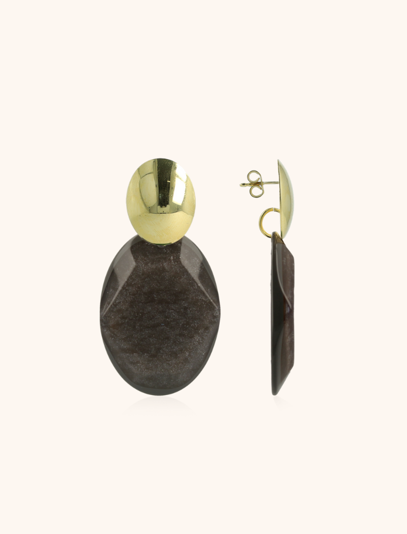 Grijze Oorbellen Simone Ovaal Mlott-theme.productDescriptionPage.SEO.byTheBrand