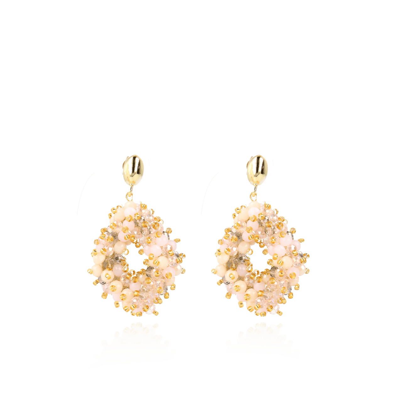 Champagne Earrings Ace double stones M