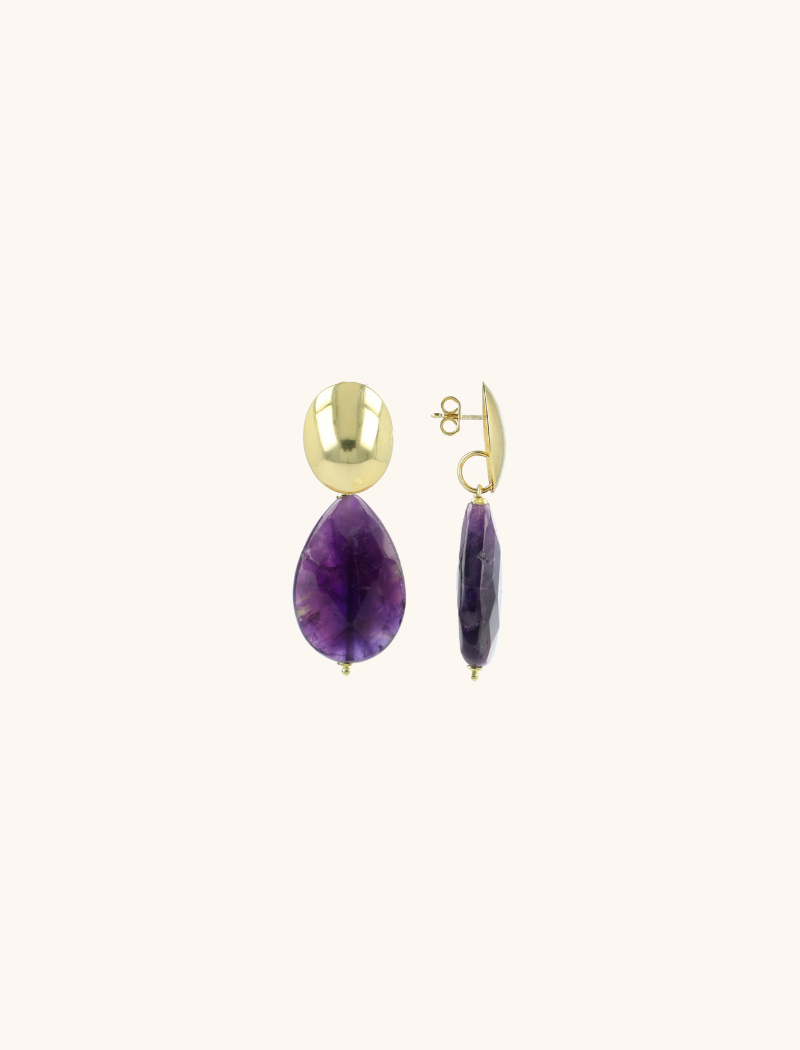 Amethyst Oorbellen Nore Drop M