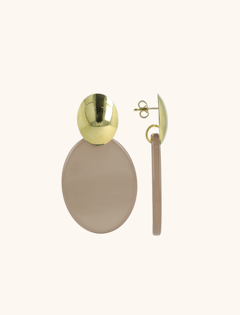 Beige Oorbellen Celia Ovaal Slott-theme.productDescriptionPage.SEO.byTheBrand