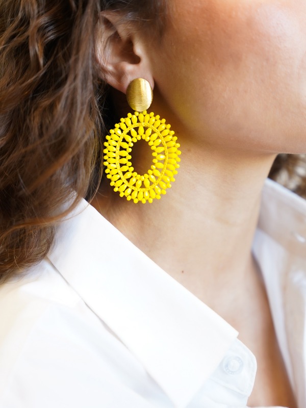 Yellow earrings Noa Double Stones Oval Llott-theme.productDescriptionPage.SEO.byTheBrand