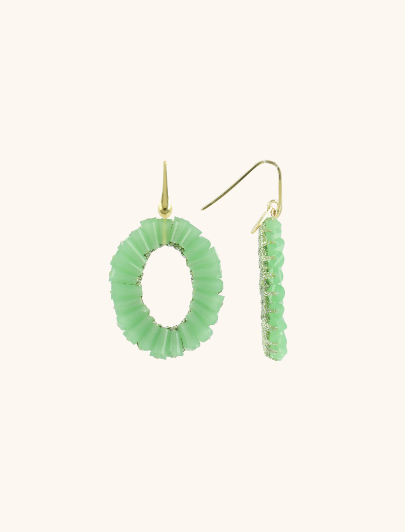 Lime Earrings Danee Oval Tube