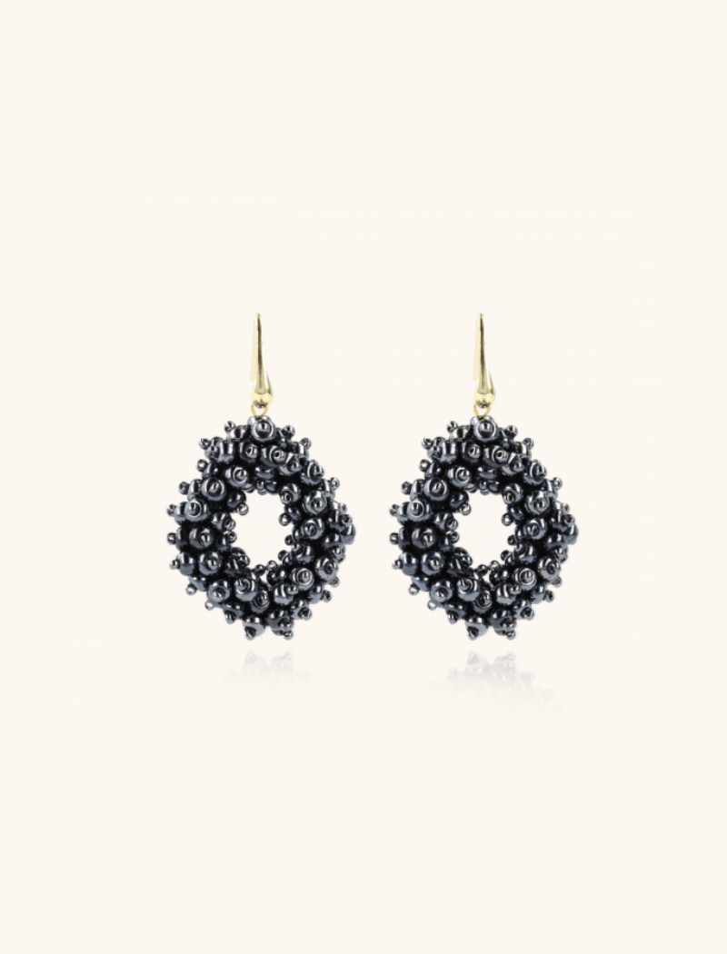 Blauwe oorbellen Holly Metallic Double Stones Glassberry Ace Mlott-theme.productDescriptionPage.SEO.byTheBrand