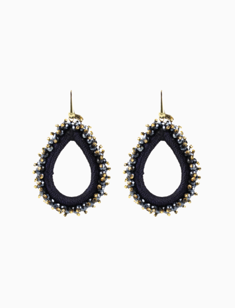 Carina Blauwe Oorbellen Urchin Drop L