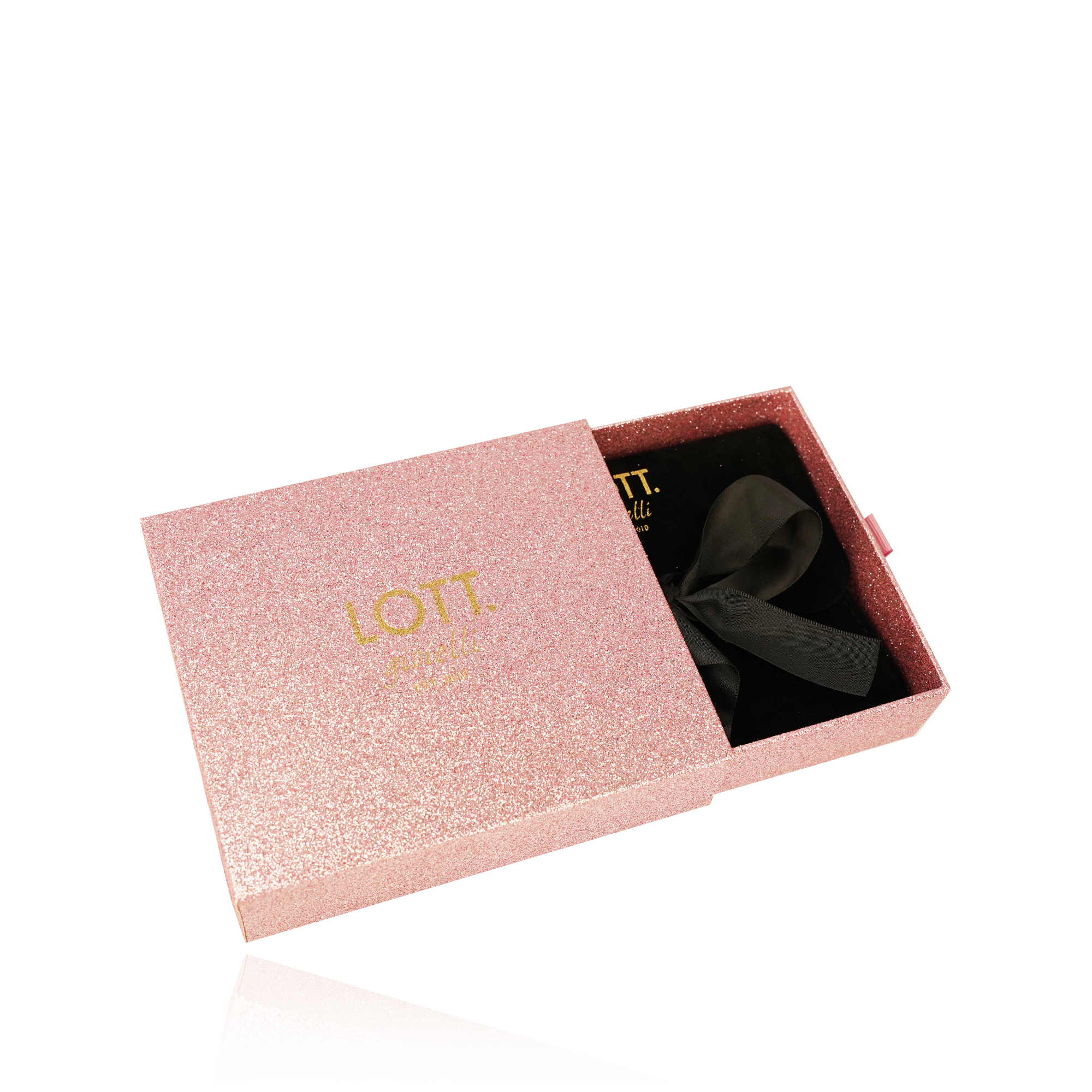 Extra Luxuriose Geschenkverpackung Candy Pink Glitter 