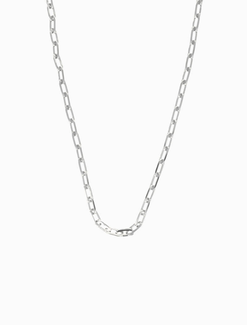 Silver closed forever S chain necklace