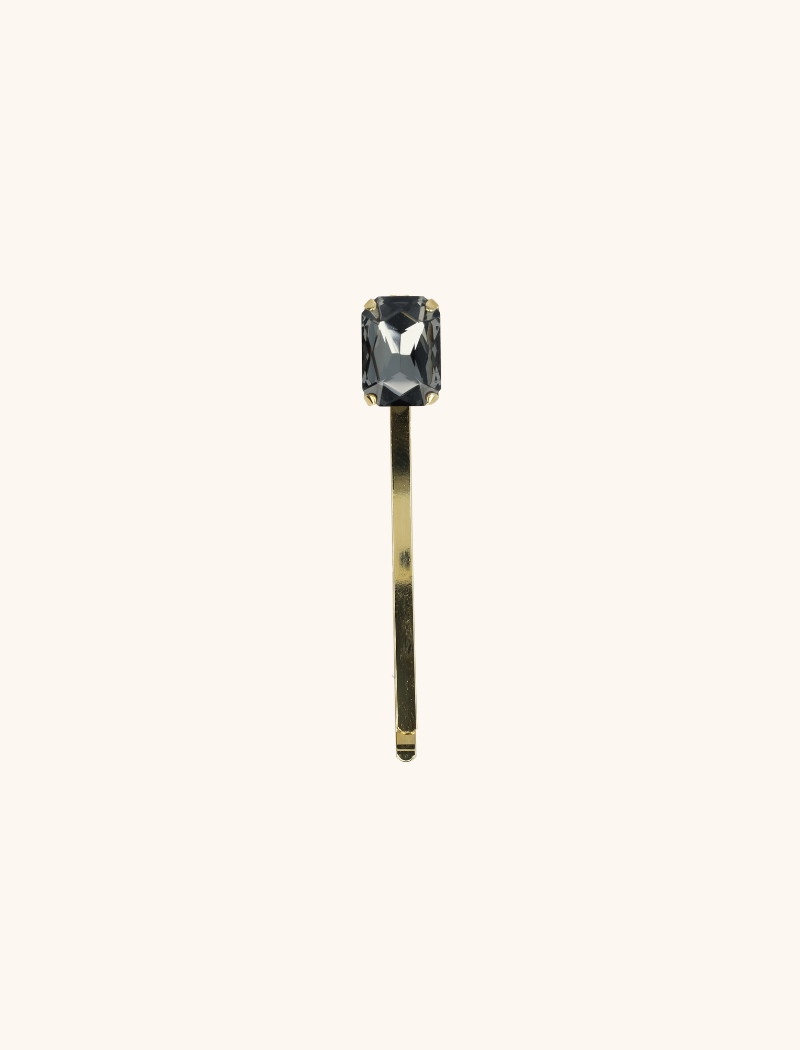 Schwarzer Diamant Haarklammer Alina Rechteck S