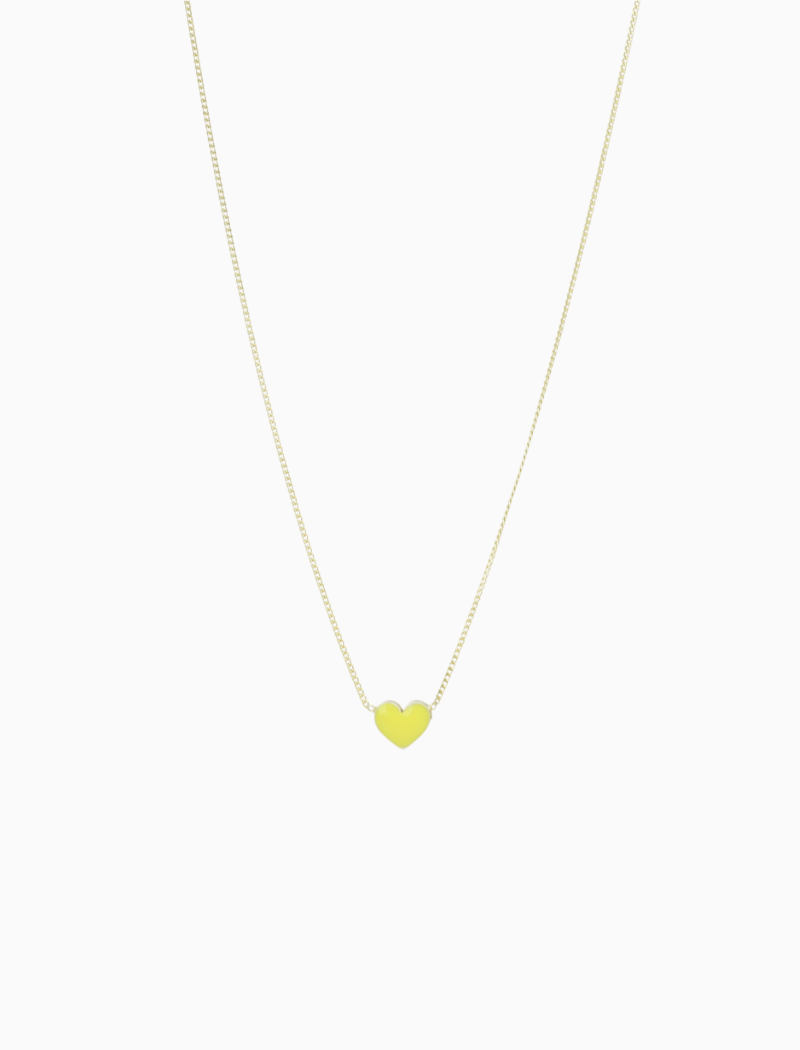 Symbool ketting hart geel