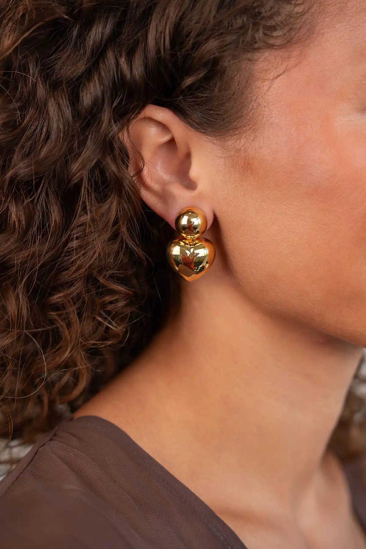 Classic earrings Heart Thick XS