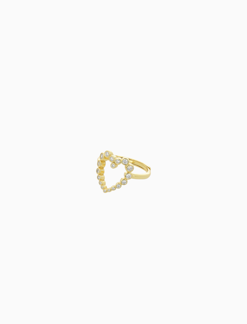 Gouden Ring Hart Brooke