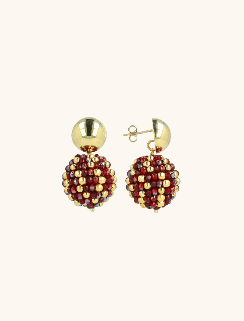 Bordeaux Earrings Lexi Globe L
