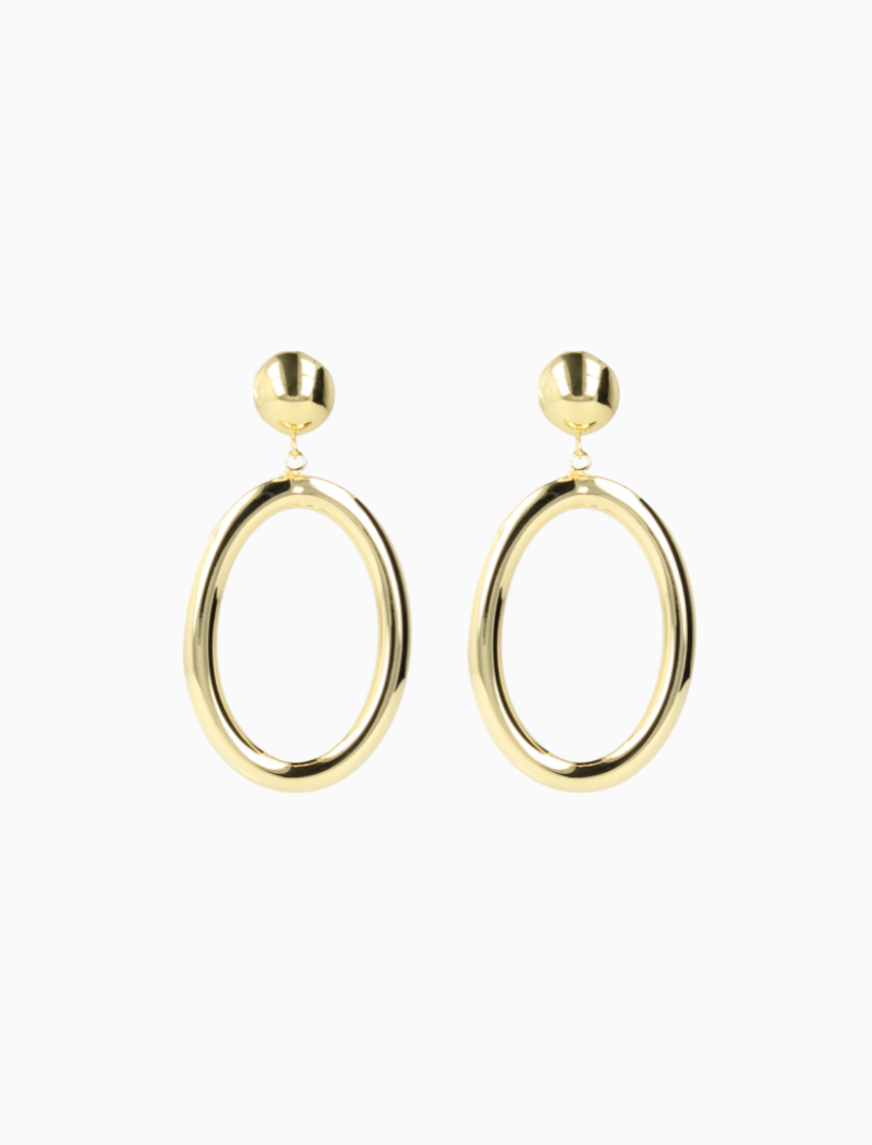 Classic oorbellen Hoop ovaal M