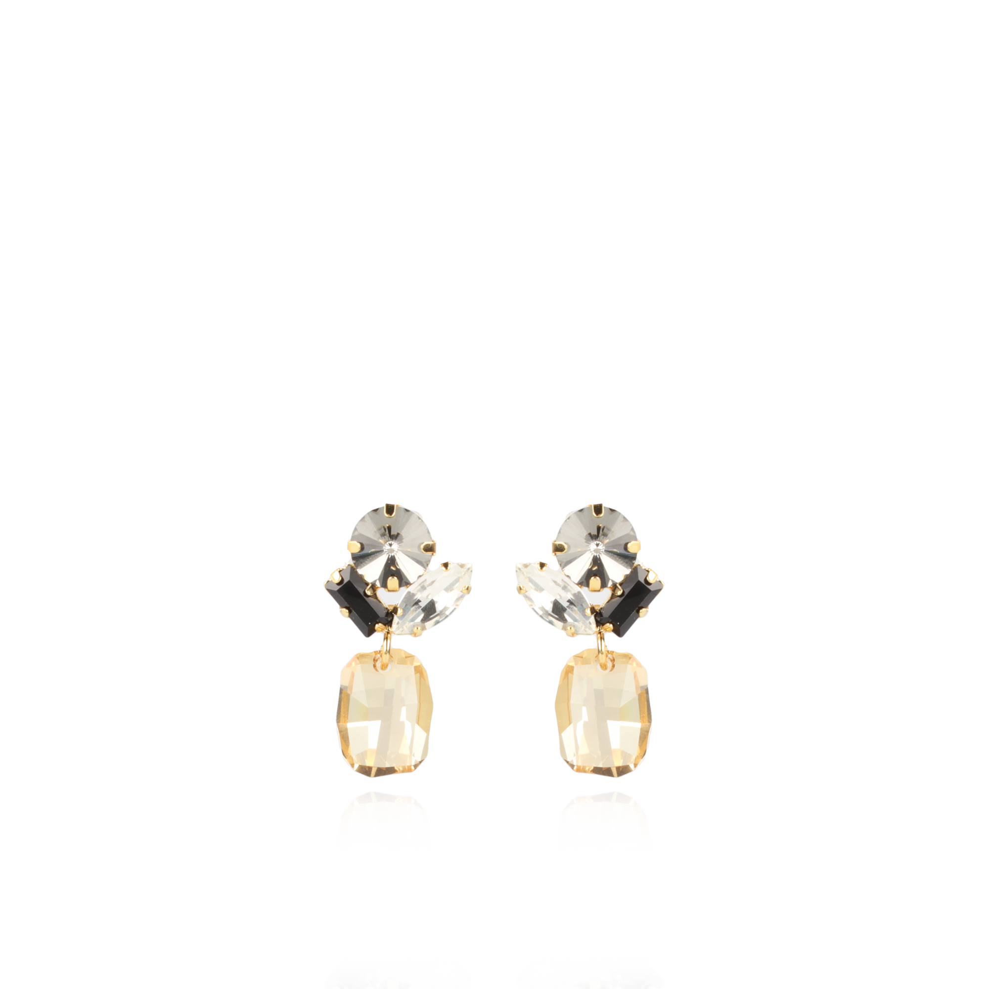 Black Strass Earrings Elle