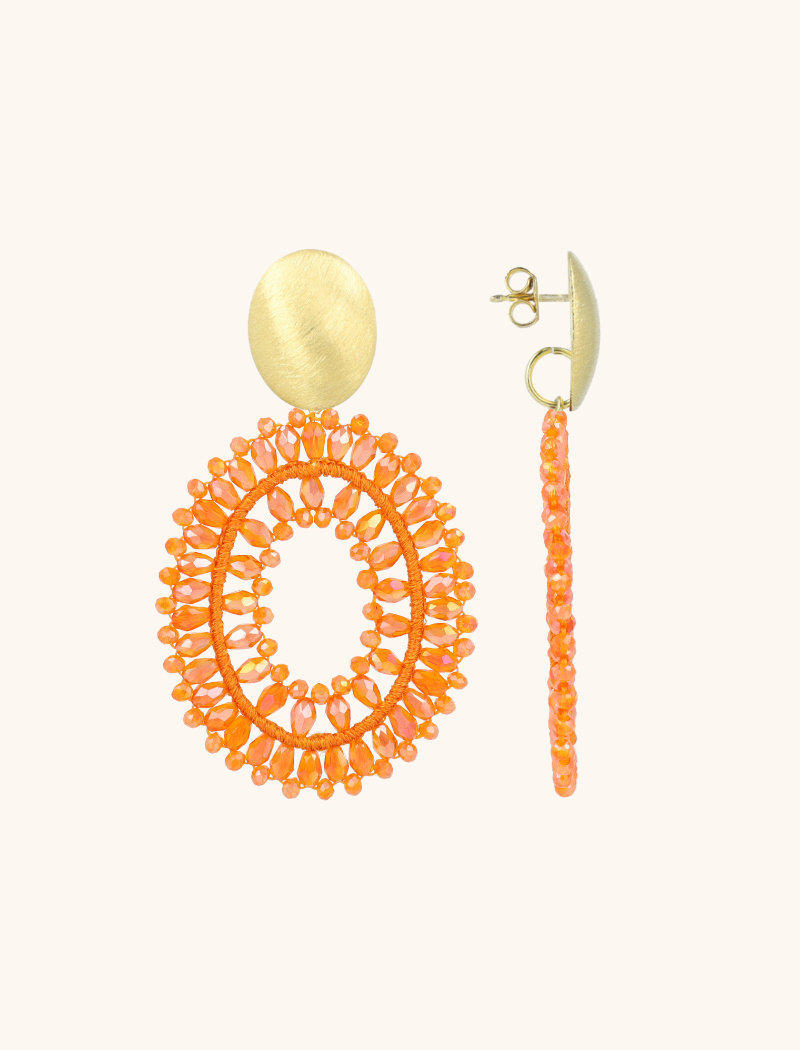 Orangefarbene Ohrringe Noa oval L lott-theme.productDescriptionPage.SEO.byTheBrand