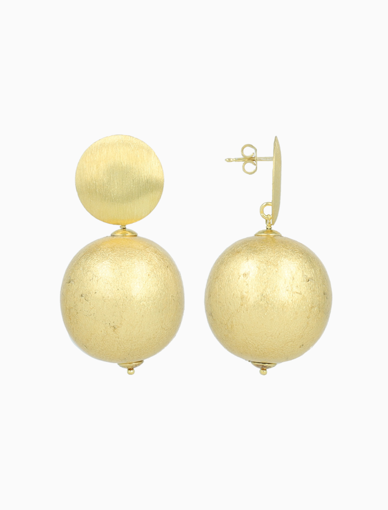 Goudkleurige Oorbellen Isa Earring Globe M