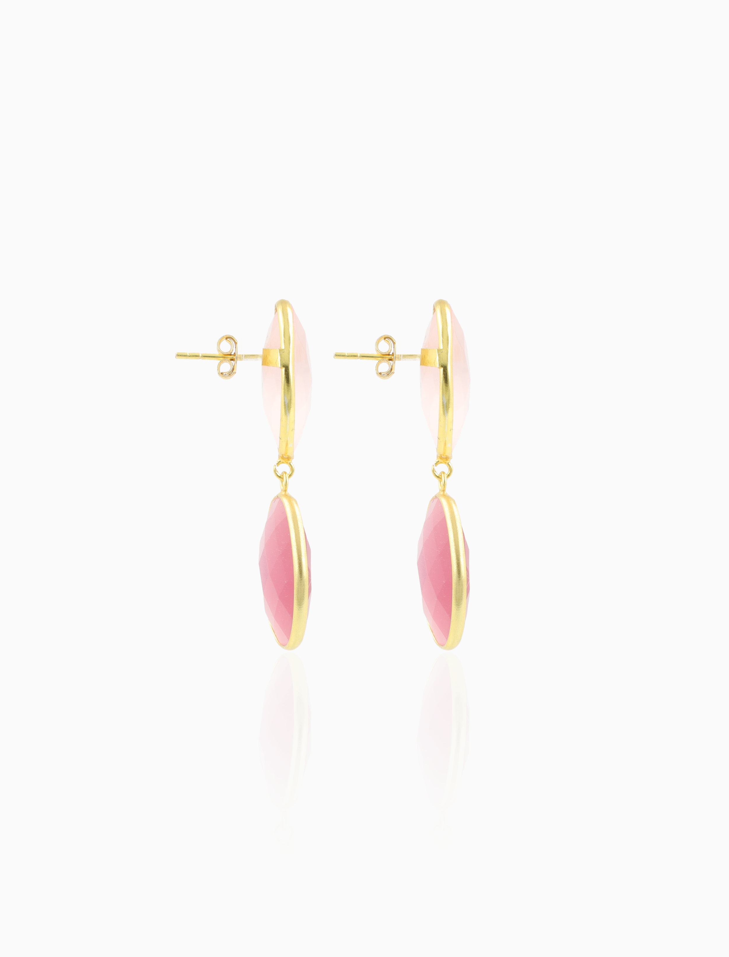Berry Pink Ohrringe Camille Double Drop M