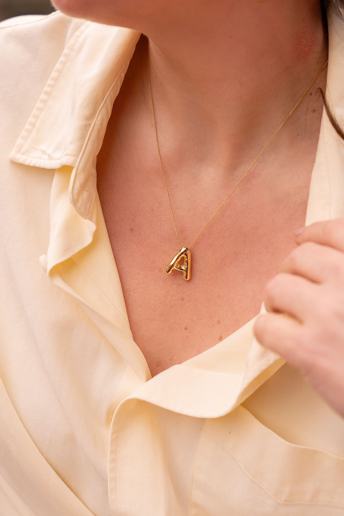 Bold initial necklace