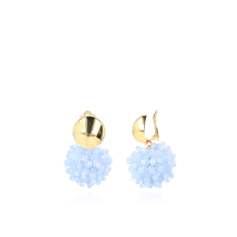 Baby Blue Earrings Clip Louise Glassberry Globe L Double Stones Tonal