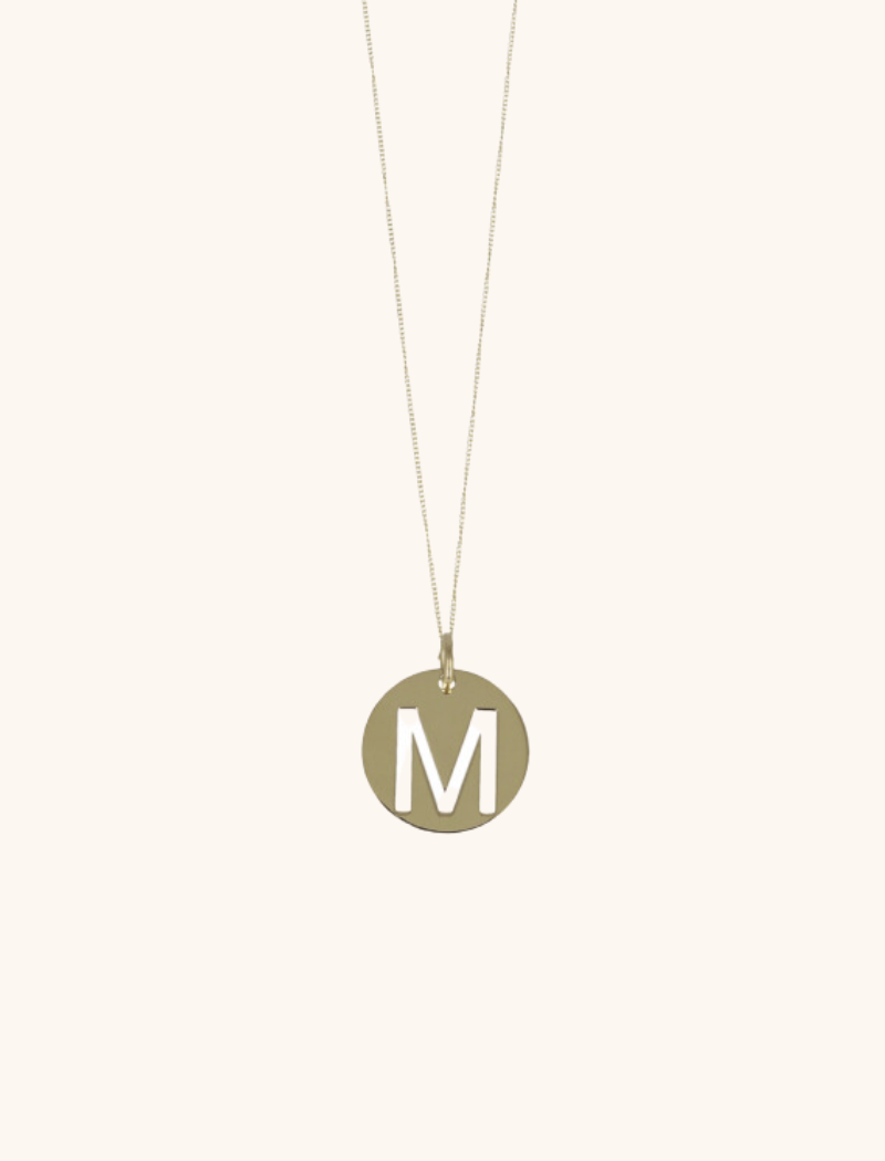 Ketting initial Pendant Gourmet Goud