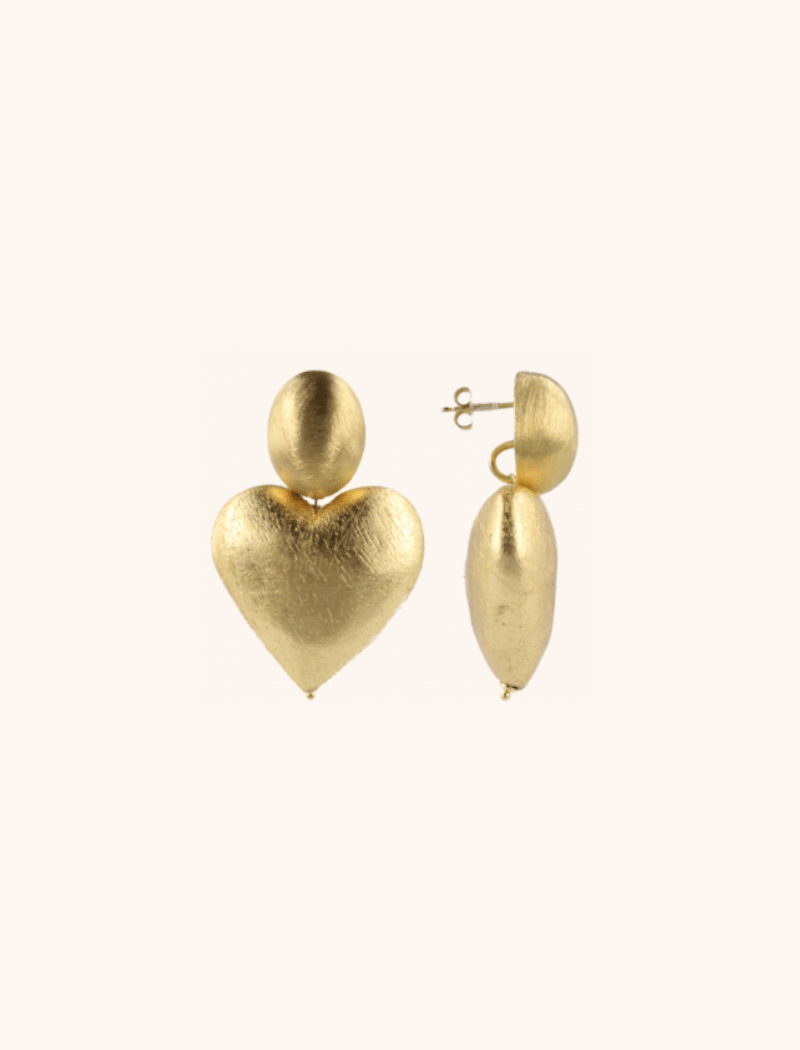 Wooden Earrings Heart M