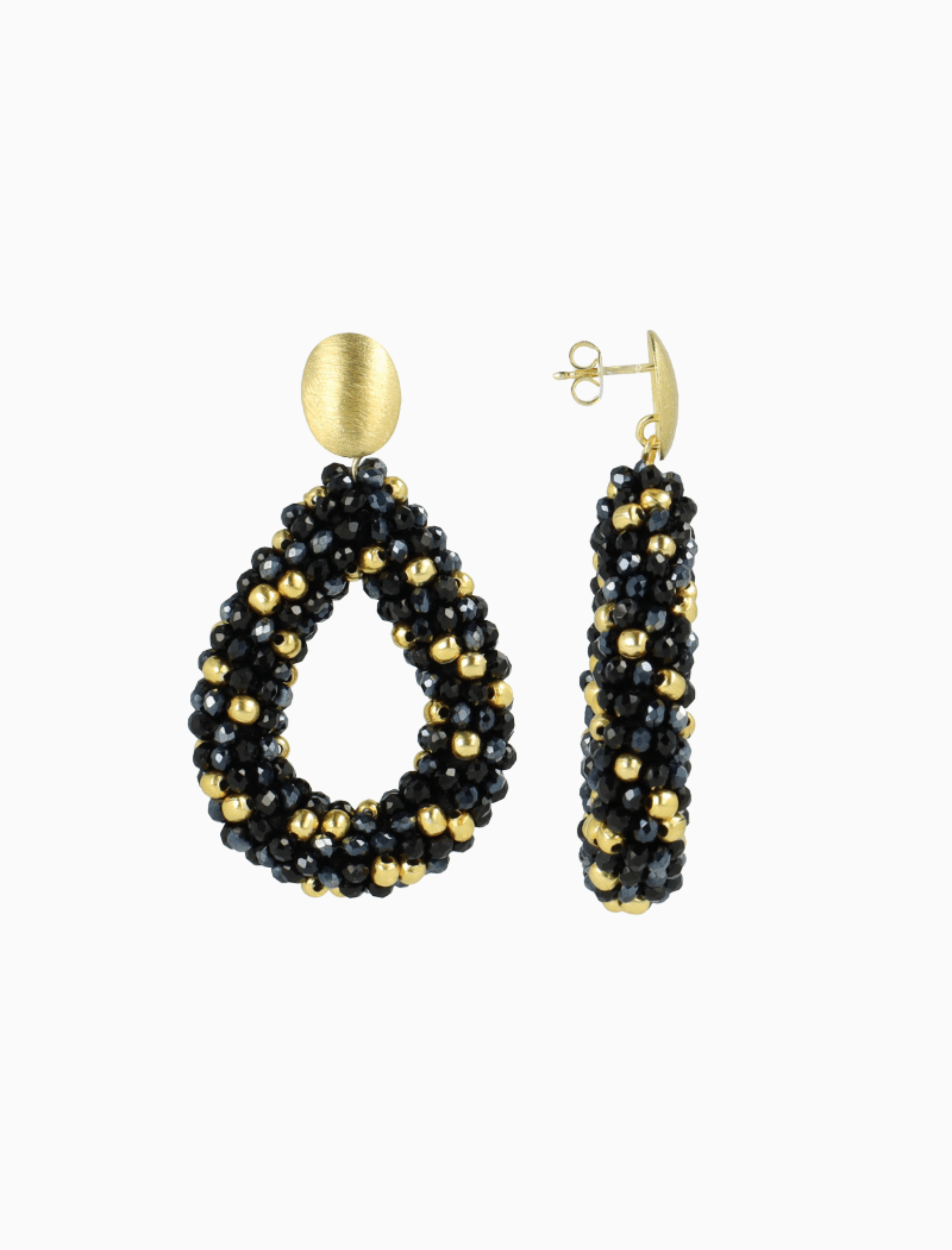 Black Earrings Berry Drop L