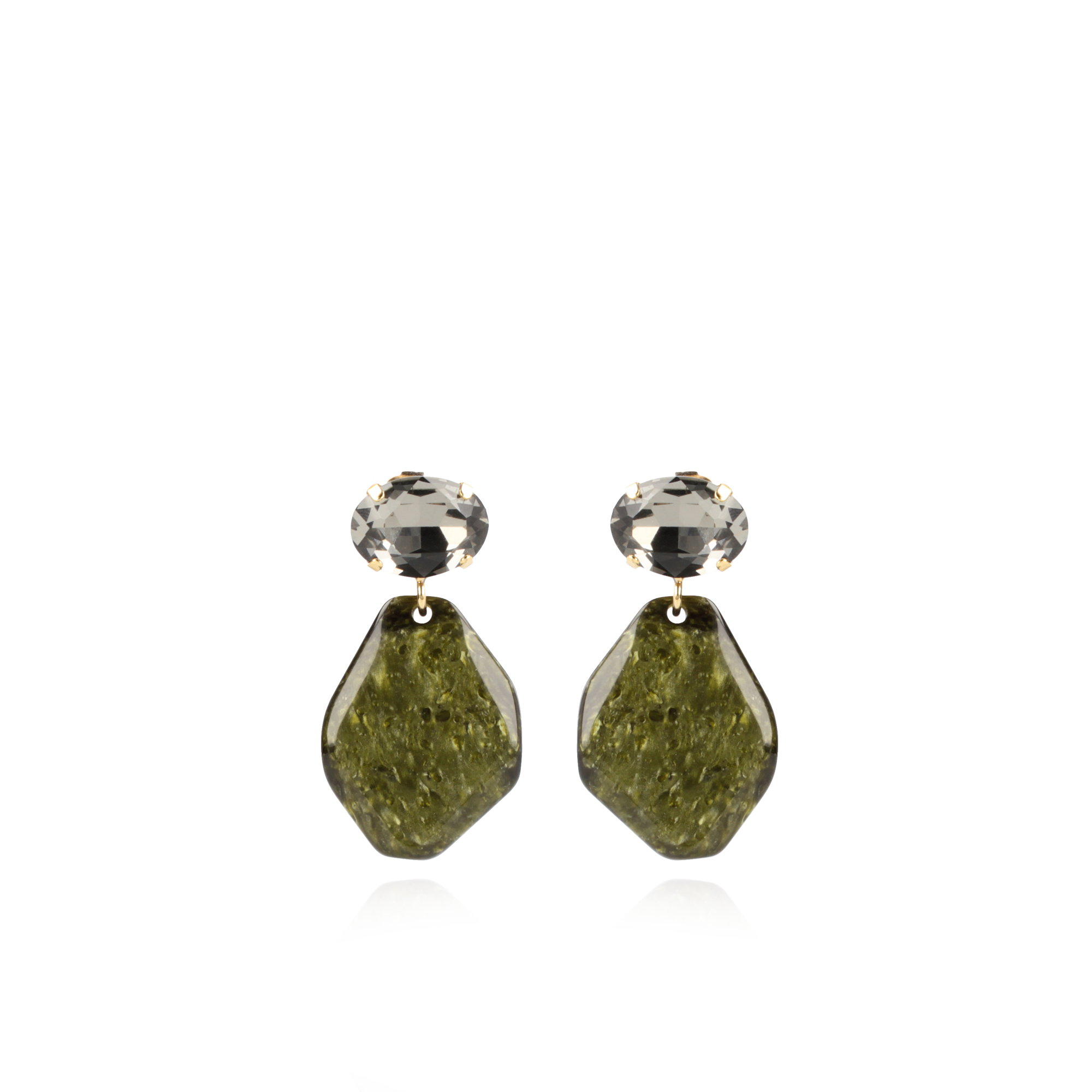 Marble Donker Groen Asymmetrisch Rock M Strass