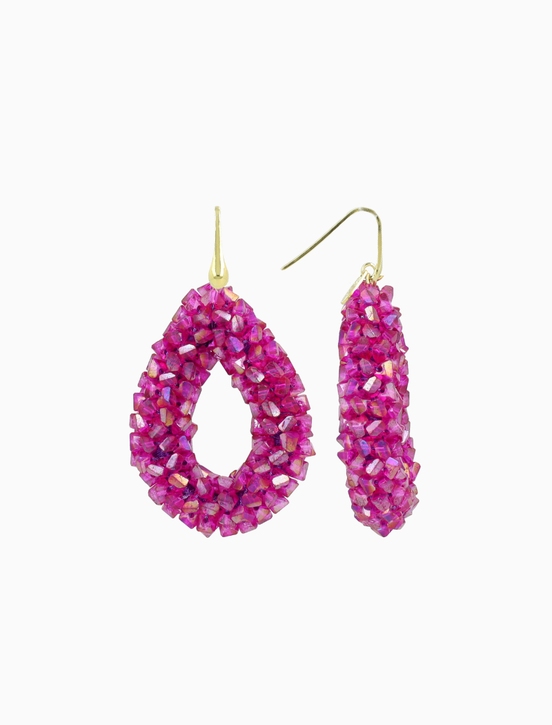 Fuchsia Ohrringe Marieke Drop L Raw