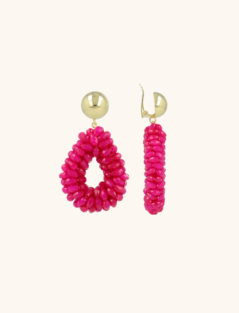 Fuchsia Oorbellen Anne Druppel S Marquis Clip