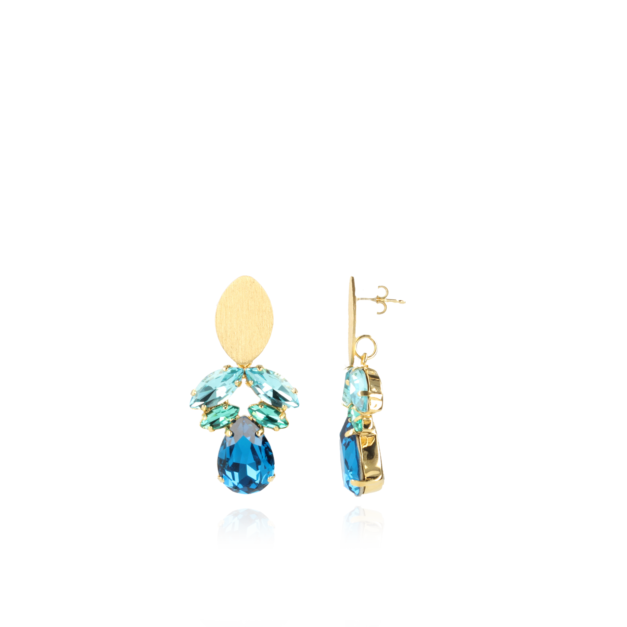 Turquoise earrings strass Joni