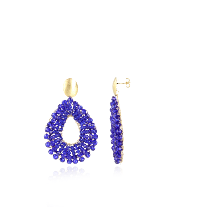 Royal blue earrings Babs Open Drop 
