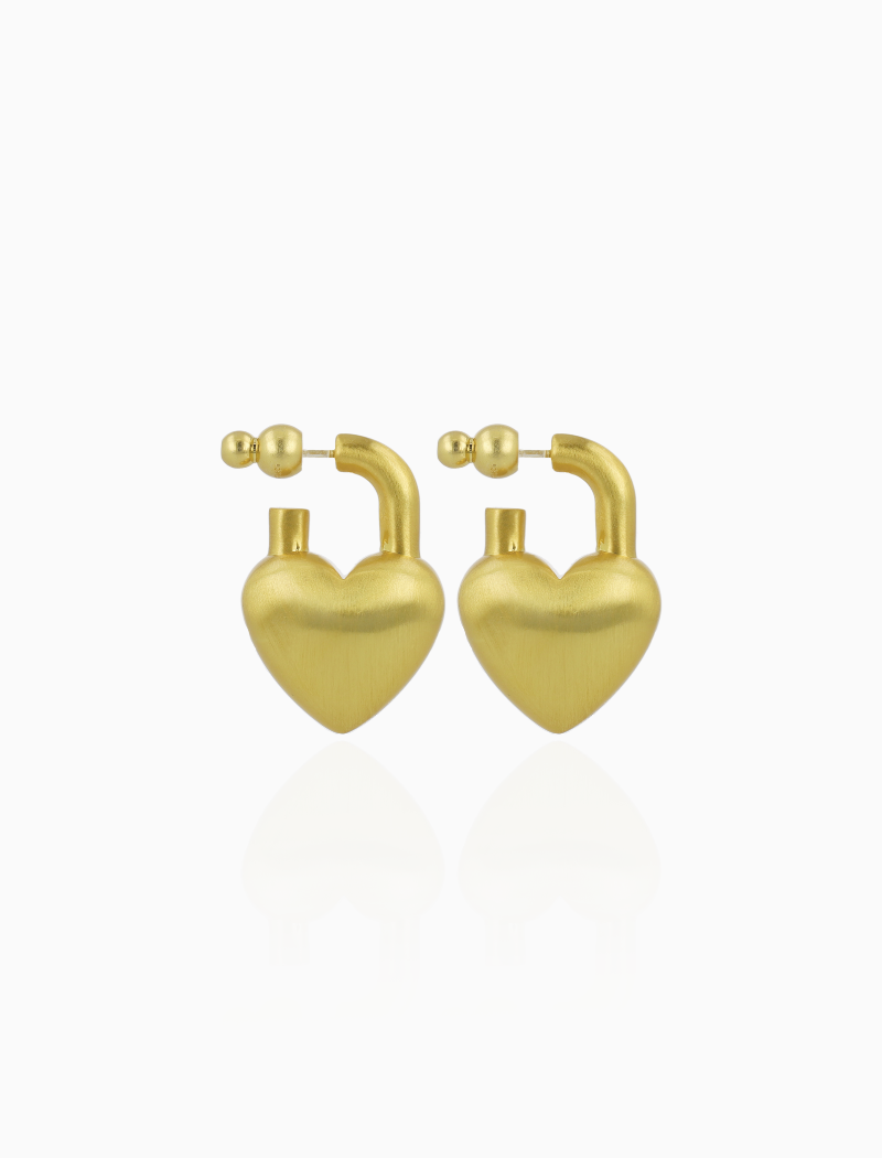 Earrings Lock Heart M Amour