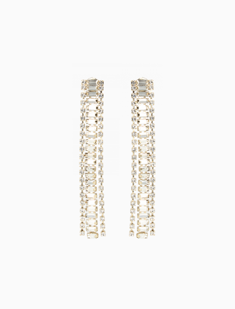 Strass oorbellen Abia Square Waterfall Crystal