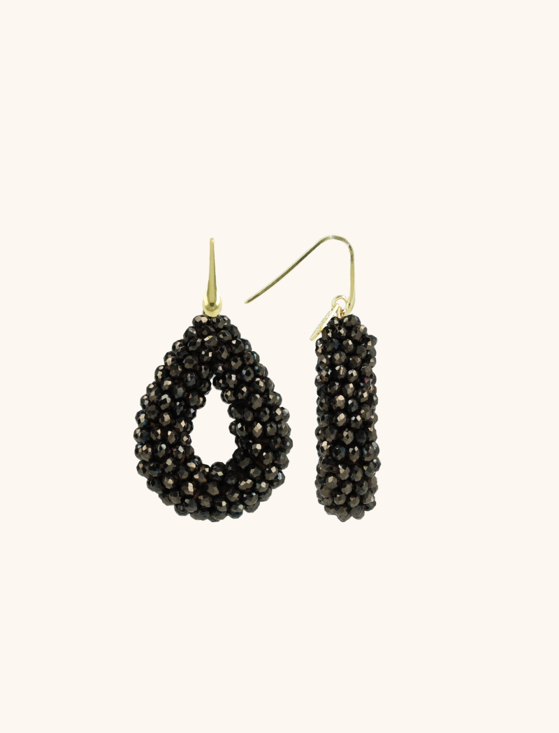 Metallic Bruine Oorbellen Berry Drop S