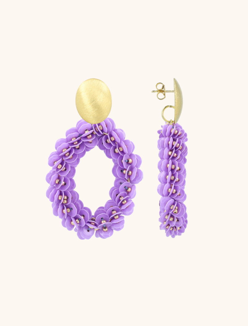 Lilac Earrings Sequin Oval Llott-theme.productDescriptionPage.SEO.byTheBrand