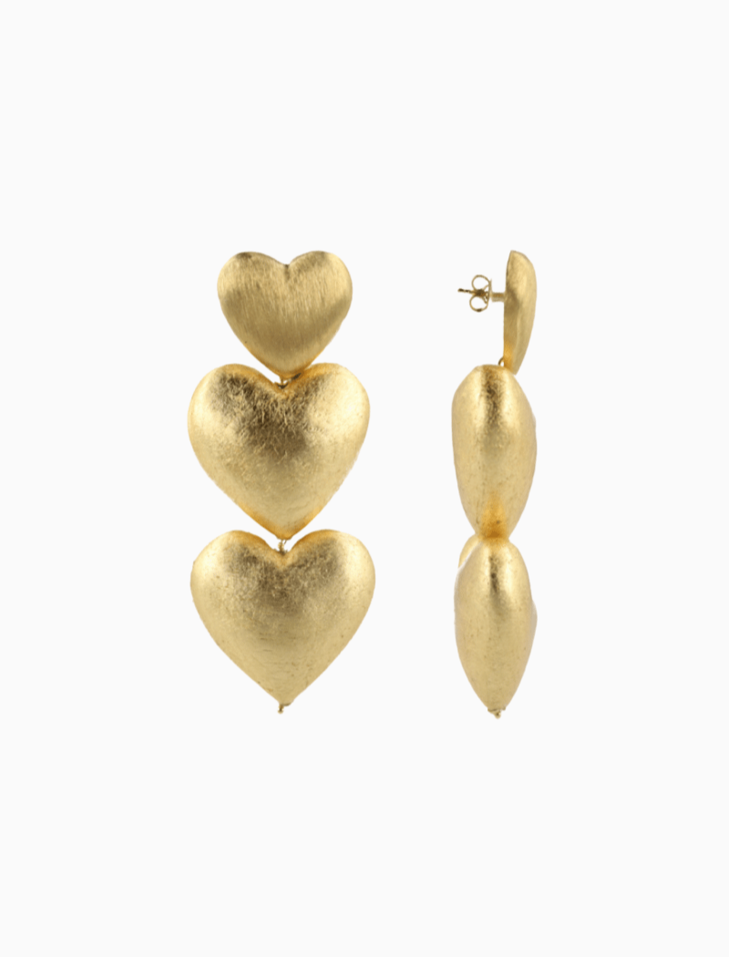 Holzohrringe Doppelherz M