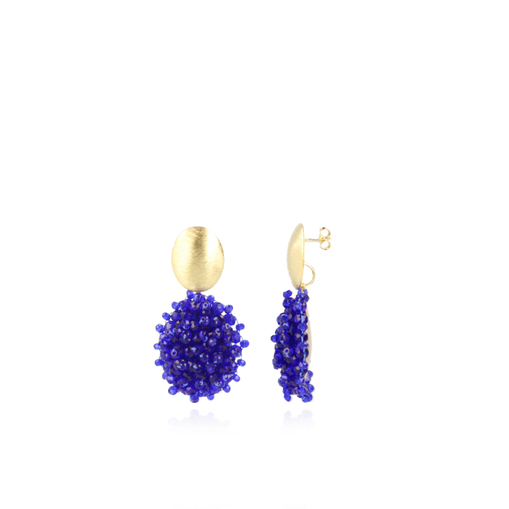royal blue earrings Jazz Oval S