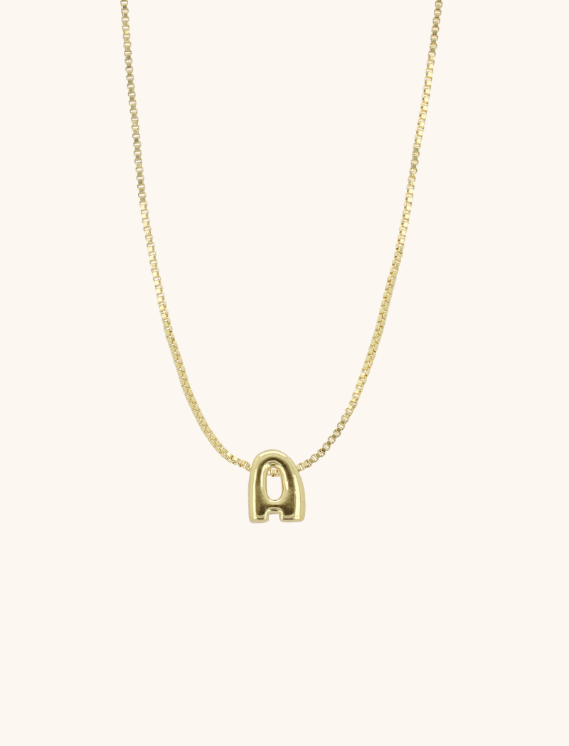 Gold Necklace Mini Initial